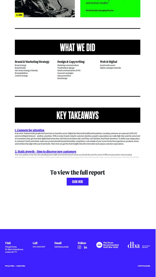 Screenshot of a Perq Case Study page